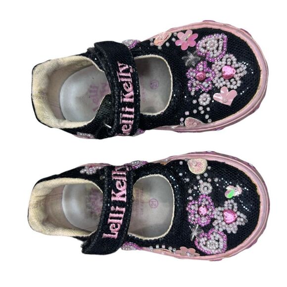 Lelli Kelly Toddler Shoes Mary Jane Black Sequin Beaded Size 21 - Picture 2 of 4